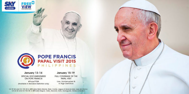 Pope Francis’ Visit of “Mercy and Compassion” Live & HD Coverage on SKY FREE VIEW