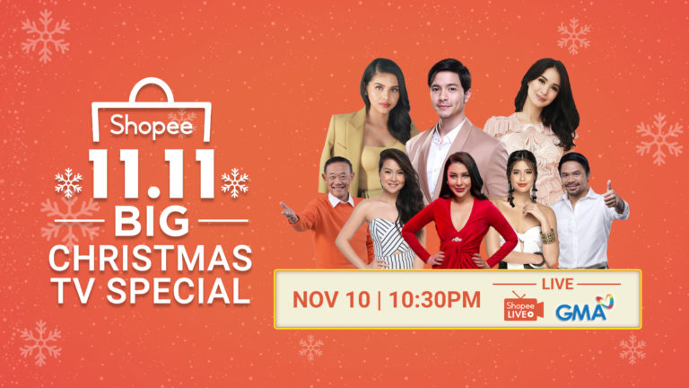 Shopee Holds its First-Ever 11.11 Big Christmas TV Special  starring Alden Richards, Maine Mendoza, and Heart Evangelista