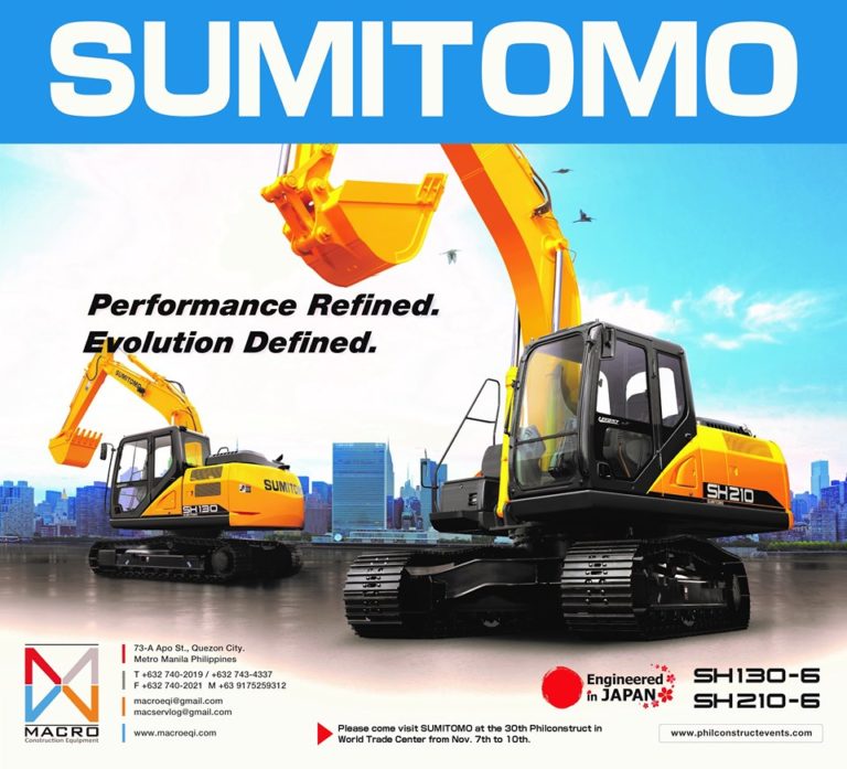 Sumitomo to grace the 30th Philconstruct Expo 2019