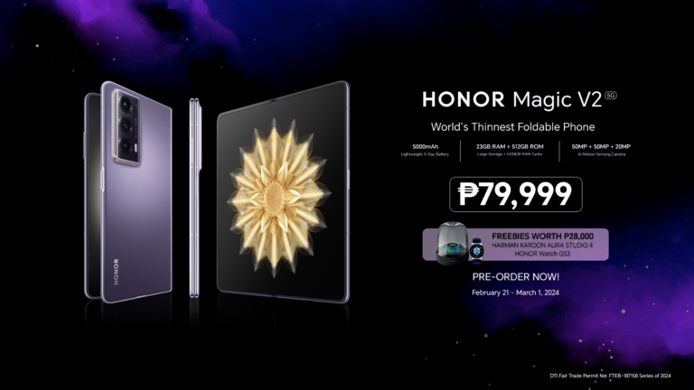 The World’s Thinnest Foldable Phone HONOR Magic V2 is now official in PH for only Php 79,999! 