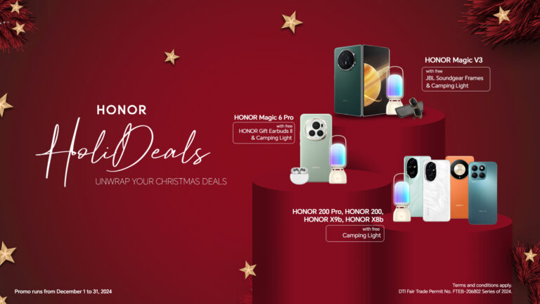 HONOR Unwraps Holiday Deals, Get Up To ₱15,000 worth of exclusive HONOR Freebies! 